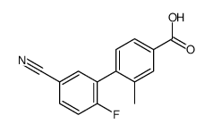 4-(5-cyano-2-fluorophenyl)-3-methylbenzoic acid结构式