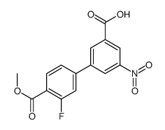 3-(3-fluoro-4-methoxycarbonylphenyl)-5-nitrobenzoic acid Structure
