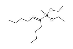 (E)-5-(diethoxymethylsilyl)-5-decene结构式