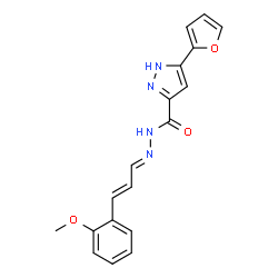 3-(furan-2-yl)-N-((1E,2E)-3-(2-methoxyphenyl)allylidene)-1H-pyrazole-5-carbohydrazide结构式