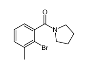 (2-bromo-3-methylphenyl)(pyrrolidin-1-yl)methanone structure