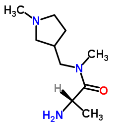 N-Methyl-N-[(1-methyl-3-pyrrolidinyl)methyl]alaninamide结构式