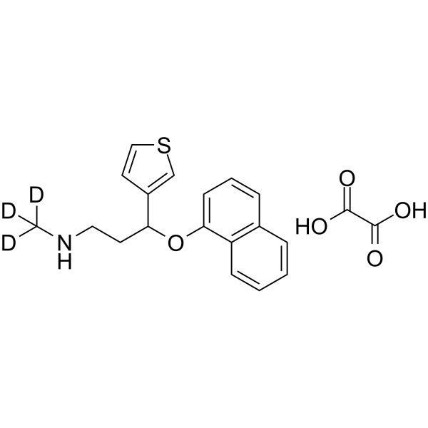 rac Duloxetine 3-Thiophene Isomer-d3 Oxalate结构式