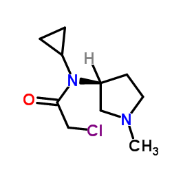 2-Chloro-N-cyclopropyl-N-[(3S)-1-methyl-3-pyrrolidinyl]acetamide结构式