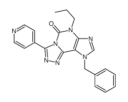 9-benzyl-6-propyl-3-pyridin-4-yl-[1,2,4]triazolo[3,4-f]purin-5-one Structure