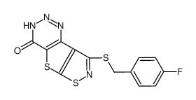 8-[(4-fluorophenyl)methylsulfanyl]-1H-[1,2]thiazolo[2,3]thieno[2,4-b]triazin-4-one Structure