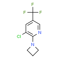 2-(氮杂环丁烷-1-基)-3-氯-5-(三氟甲基)吡啶结构式