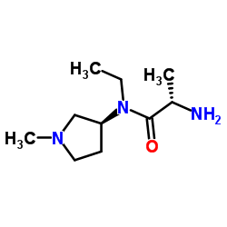 N-Ethyl-N-[(3S)-1-methyl-3-pyrrolidinyl]-L-alaninamide结构式