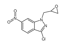 3-Chlor-1-(2,3-epoxypropyl)-6-nitroindazol Structure