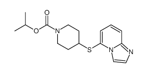 5-[1-(Isopropyloxycarbonyl)-4-piperidylthio]imidazo[1,2-a]pyridine结构式