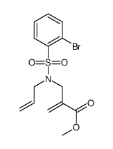 2-{[allyl-(2-bromobenzenesulfonyl)amino]methyl}acrylic acid methyl ester Structure