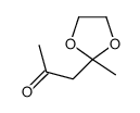 1-(2-甲基-1,3-二氧戊环-2-基)-2-丙酮结构式