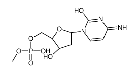 [(2R,3S,5R)-5-(4-amino-2-oxopyrimidin-1-yl)-3-hydroxyoxolan-2-yl]methyl methyl hydrogen phosphate Structure