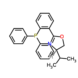 (4s)-(-)-4,5-dihydro-2-[2'-(diphenylphosphino)phenyl]-4-isopropyloxazole Structure