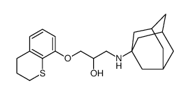 1-(1-adamantylamino)-3-(3,4-dihydro-2H-thiochromen-8-yloxy)propan-2-ol结构式