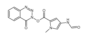 4-oxobenzo[d][1,2,3]triazin-3(4H)-yl 4-formamido-1-methyl-1H-pyrrole-2-carboxylate结构式