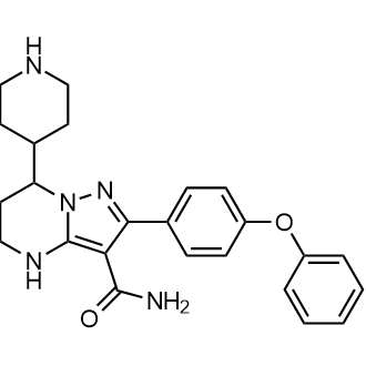 2-(4-Phenoxyphenyl)-7-(piperidin-4-yl)-4,5,6,7-tetrahydropyrazolo[1,5-a]pyrimidine-3-carboxamide picture