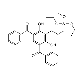 [4,6-Dihydroxy-5-[3-(triethoxysilyl)propyl]-1,3-phenylene]bis[phenylmethanone]结构式