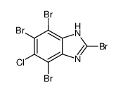 2,4,5,7-tetrabromo-6-chloro-1(3)H-benzoimidazole结构式