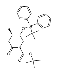 (4R,5S)-tert-butyl 5-((tert-butyldiphenylsilyl)oxy)-4-methyl-2-oxopiperidine-1-carboxylate结构式