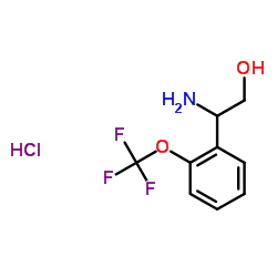 2-Amino-2-[2-(trifluoromethoxy)phenyl]ethanol hydrochloride (1:1) Structure