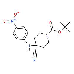 tert-butyl 4-cyano-4-((4-nitrophenyl)amino)piperidine-1-carboxylate picture