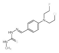1-[[4-(2-chloroethyl-(2-fluoroethyl)amino)phenyl]methylideneamino]-3-methyl-thiourea结构式