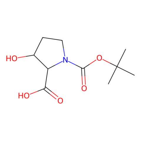 N-t-BOC-cis-3-Hydroxy-L-proline结构式