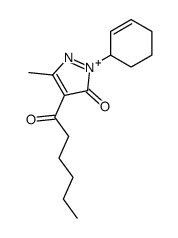 2,4-Dihydro-5-methyl-4-(1-oxohexyl)-2-phenyl-3H-pyrazol-3-one结构式