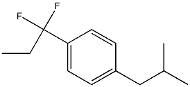 1-(1,1-difluoropropyl)-4-(2-methylpropyl)-Benzene Structure