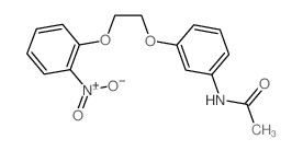 N-[3-[2-(2-nitrophenoxy)ethoxy]phenyl]acetamide structure