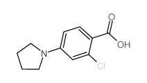 2-氯-4-(1-吡咯烷基)苯甲酸结构式