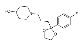 1-(4-(4-fluorophenyl)-4,4-(ethylenedioxy)butyl)-4-hydroxypiperidine Structure