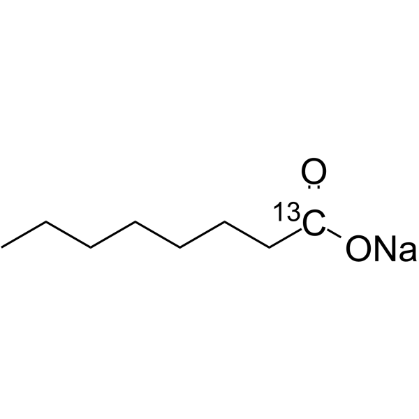 Octanoate-13C sodium Structure