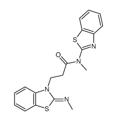 N-(benzo[d]thiazol-2-yl)-N-methyl-3-(2-(methylimino)benzo[d]thiazol-3(2H)-yl)propanamide结构式