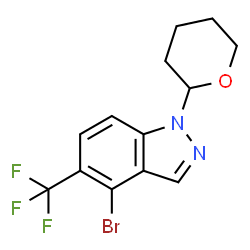 4-bromo-1-(oxan-2-yl)-5-(trifluoromethyl)-1H-indazole picture