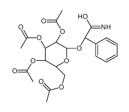 (αR)-α-[(2,3,4,6-Tetra-O-acetyl-β-D-glucopyranosyl)oxy]benzeneacetamide Structure