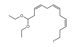 (3Z,6Z,9Z)-1,1-diethoxy-12-iodododeca-3,6,9-triene结构式