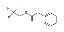 S-(2,2,2-trifluoroethyl) 2-phenylpropanethioate结构式