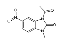 3-acetyl-1-methyl-5-nitro-1,3-dihydro-benzoimidazol-2-one Structure