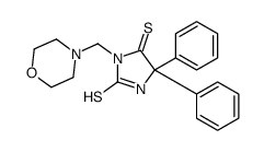 3-(morpholin-4-ylmethyl)-5,5-diphenylimidazolidine-2,4-dithione结构式