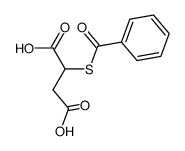 (+/-)-benzoylmercaptosuccinic acid Structure