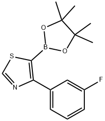 4-(3-Fluorophenyl)thiazole-5-boronic acid pinacol ester Structure