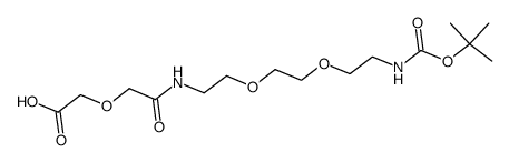 14-(tert-butoxycarbonylamino)-5-oxo-3,9,12-trioxa-6-azatetradecan-1-oic acid Structure