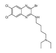 N1-(3-bromo-6,7-dichloroquinoxalin-2-yl)-N4,N4-diethylbutane-1,4-diamine结构式