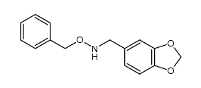 (2H-benzo[3,4-d]-1,3-dioxolen-5-ylmethyl)(phenylmethoxy)amine结构式