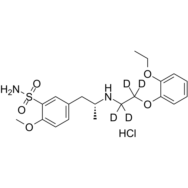 Tamsulosin-d4 hydrochloride结构式