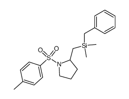 2-(benzyldimethylsilyl)methyl-1-p-toluenesulfonylpyrrolidine结构式