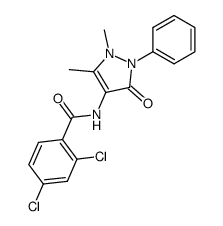 2,4-dichloro-N-(1,5-dimethyl-3-oxo-2-phenyl-2,3-dihydro-1H-pyrazol-4-yl)benzamide Structure