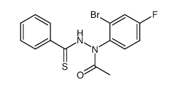 thiobenzoic acid N'-acetyl-N'-(2-bromo-4-fluoro-phenyl)-hydrazide结构式